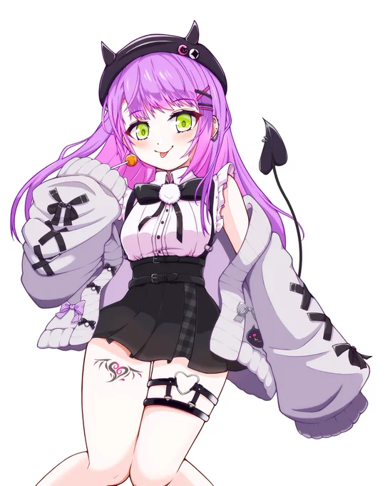 イラスト投稿時に元々なかったトワ様の左袖、フブキちゃんの左のツインテ)を描き足してアクスタ化!!!!(イラストは再掲です) 