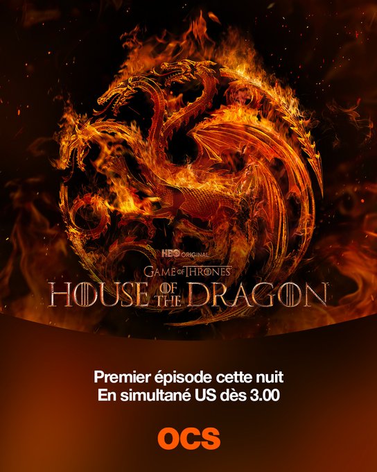 Captain Popcorn on Twitter "HouseoftheDragon est disponible depuis cette nuit sur OCS ! Le
