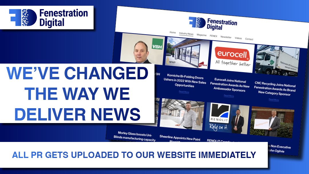 FenDigital's tweet image. Fenestration Digital is the website for fenestration news, we&apos;ll promote your stories on our categorised pages find out more here: fenestrationdigital.co.uk #industrynews #getthelatest #fenestration #news