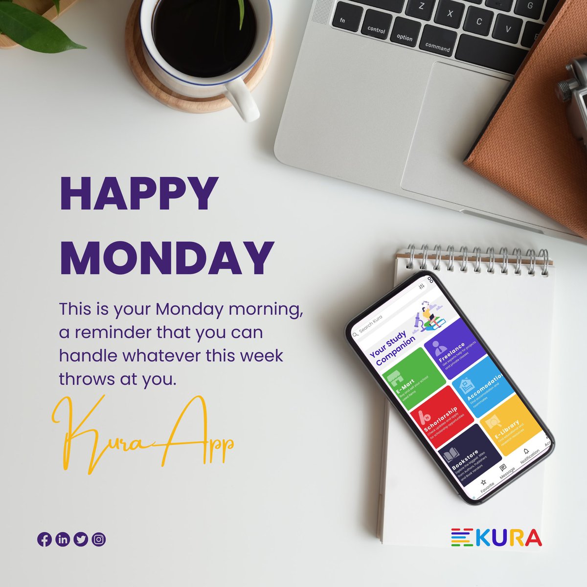 KuraApp's tweet photo. You can always handle whatever studying in a Nigerian institution throws at you with Kura App.
Go, Champion π
Kura is launching soon!
#Study4success #Kura4study #Kura #launchkura #edutech #Kurang #studentstools #Asuuwhy #Asuustrike https://t.co/YBhsoJp2Ox