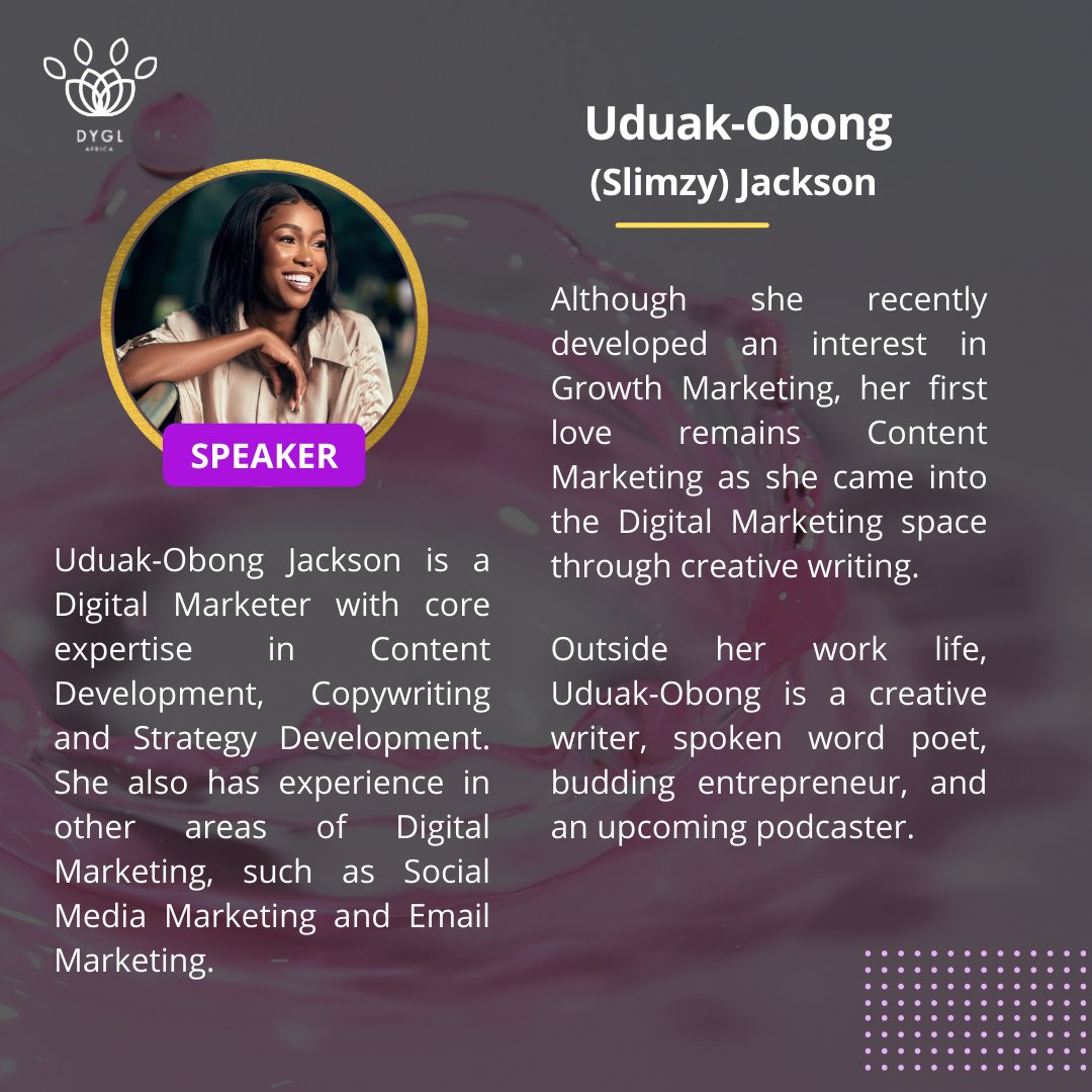 dyglafrica's tweet photo. The real gold is in the digital sphere. Utilize It. Join us on Twitter today as Uduak, a digital marketing expert, teaches us how to create content and market ourselves online.

#dyglafrica #digitalmarketing #contentcreation #contentwriting #digitalpositioning https://t.co/vFG3LwabNW