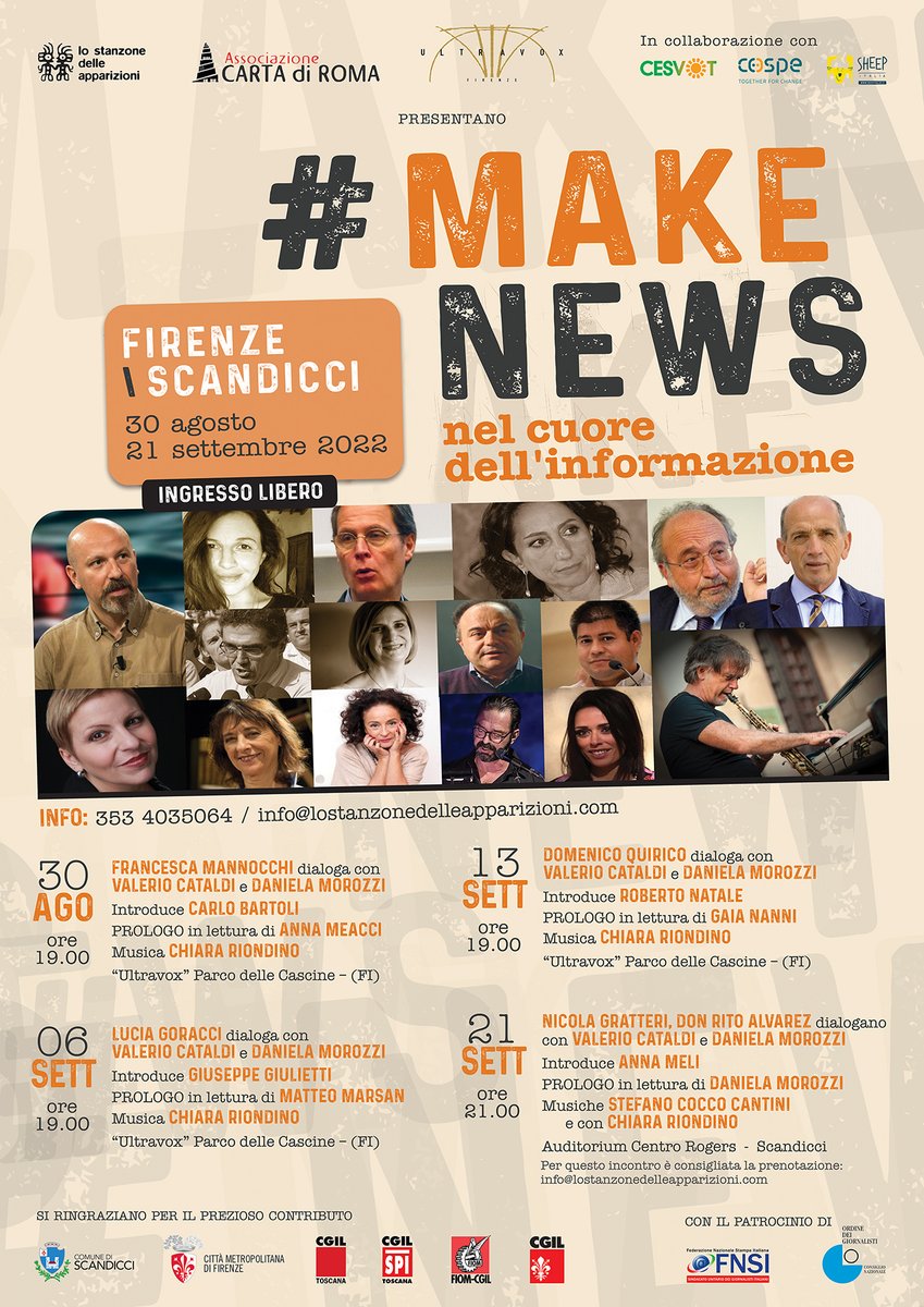 cartadiroma's tweet photo. 📌 Il 30 agosto e il 6, 13 e 21 settembre si terrà #MAKENEWS, cuore dell'informazione https://t.co/3LjBA4eP7E