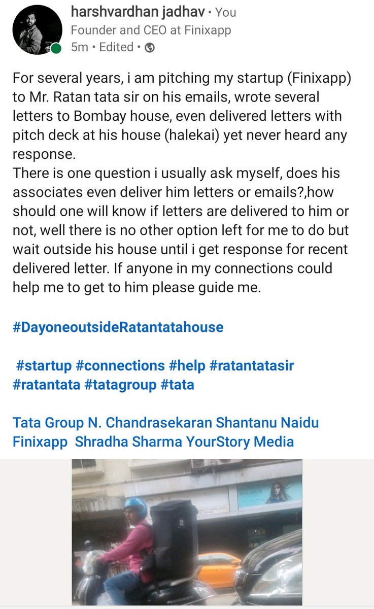 BeingFinix's tweet photo. @RNTata2000 @NCHANDRASEKARAN @tatatrusts @TataCompanies @SharmaShradha
@YourStoryCo @livemint @ndtv @timesofindia #RatanTata #shantanunaidu #tataelxi #Tatamotors #tatapower #tatasons 

#DayoneoutsideRatantatahouse https://t.co/jW0SxG5yJ8 https://t.co/SrB4Zukfun