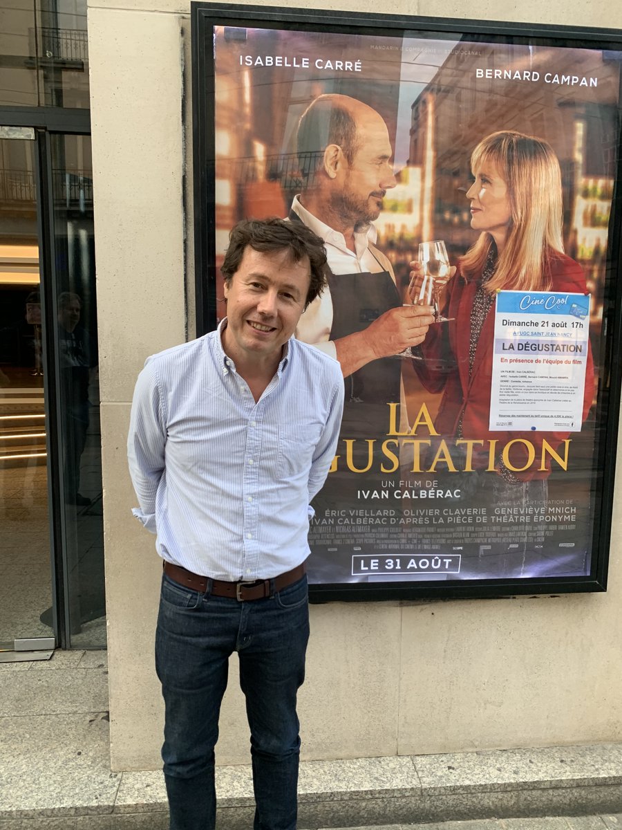 cine_cool_fr's tweet photo. A @cine_cool_fr, le réalisateur @IvanCalberac accompagne son film La Dégustation pour le présenter au public. Adapté de la pièce de théâtre du même nom, le long-métrage, tourné en partie à Troyes et soutenu par @regiongrandest, met en scène une romance autour de l'univers du vin https://t.co/yeWR7zcPTt
