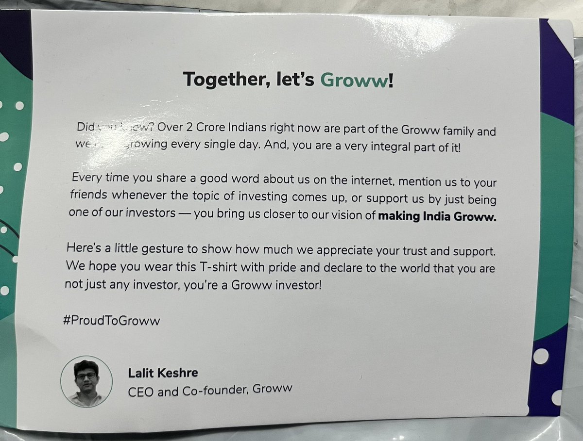 shamashaikh3's tweet photo. @_groww nice gesture towards customers however you guys need to improve services. https://t.co/Y6qwa6gOa1