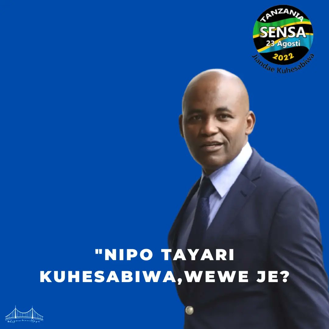 KigamboniYetu's tweet photo. "Tujitokeze kuhesabiwa"
Dkt Faustine Ndugulile 
Mbunge

#Sensa2022 
#Census2022
#Census
#Sensa
#Tanzania
#Kigamboni https://t.co/Lv0TAoAHc6