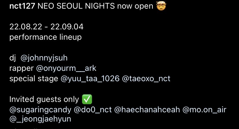 NCT127Union's tweet photo. NEO SEOUL NIGHTS now open 🤯

🔗https://t.co/Ku9Ht7OGVP

#NCT127 #NCT127_NeoSeoulNights  @NCTsmtown_127 https://t.co/7eki32uu6s