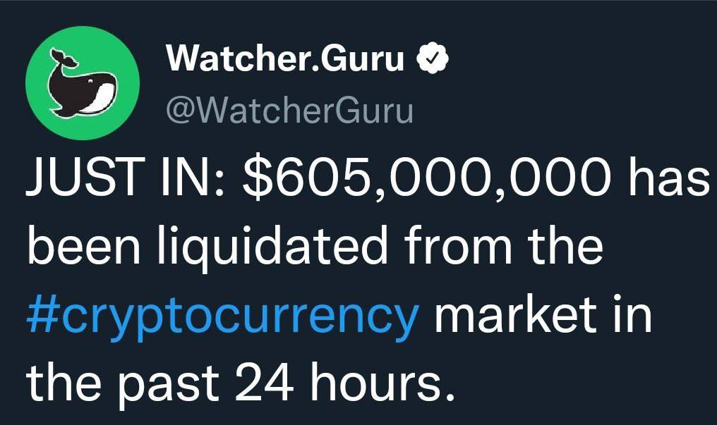 CryptoDrifft's tweet photo. 🟥🟥🟥🟥🟥За последние 24 часа с крипторынка было ликвидировано $605 000 000
#cryptocurrency #cryptotrading #cryptonews #crypto #nft #nfts #bitcoin #eth #etherium #btc #криптоновости #трейдинг #биткоин #эфириум #криптотрейдинг #криптовалюта https://t.co/MQk14e2jE1