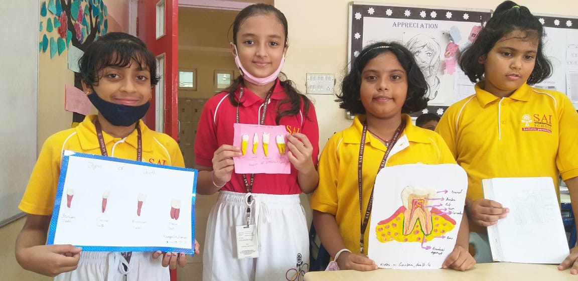 SAI_Edu_In's tweet image. They got familiar with the names of each type of tooth, the time of eruption and the number in each jaw. They performed different activities such as free hand drawing of cavities in teeth and observing different types of microbes under microscope 
#TypesofTeeth