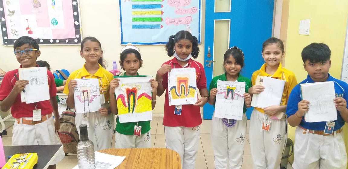 SAI_Edu_In's tweet image. They got familiar with the names of each type of tooth, the time of eruption and the number in each jaw. They performed different activities such as free hand drawing of cavities in teeth and observing different types of microbes under microscope 
#TypesofTeeth