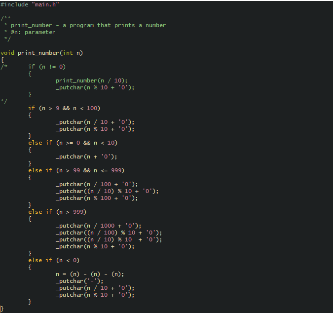 Isarck_Phiri's tweet image. Day 57 #100DaysOfCode #C_programming
Practicing C.
I wrote a function that prints an integer. Function and test function👇