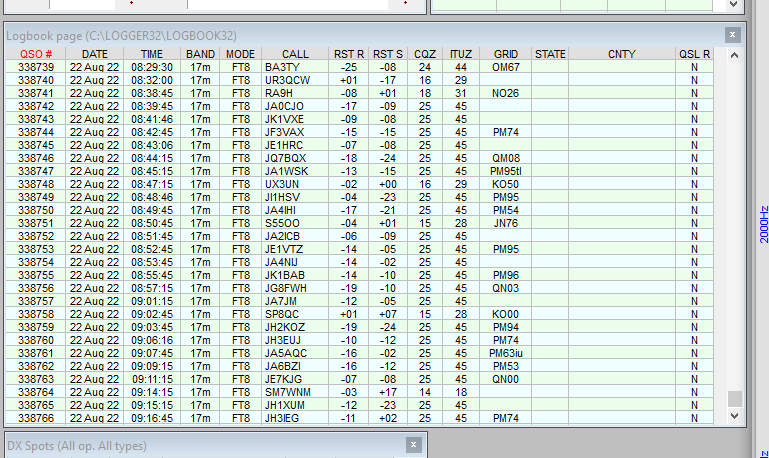 M0BEW's tweet photo. Solid 17m path to JA this morning. #dx #hamr #ft8 #hamradio https://t.co/3CzhrjZtwr