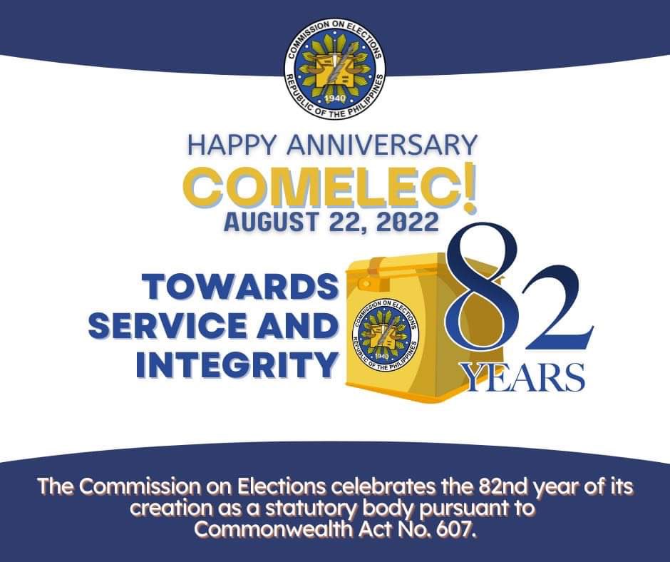 COMELEC on Twitter "Today marks the 82nd year of the Commission on