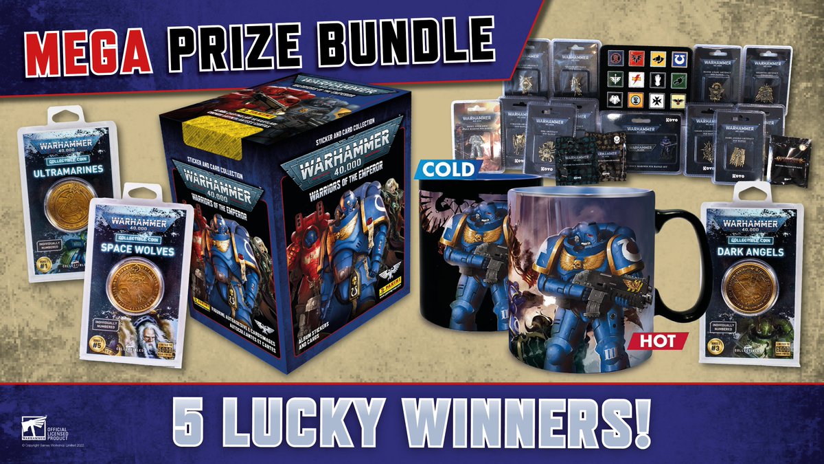 OfficialPanini's tweet image. MEGA PRIZE BUNDLE! Thanks to our friends at @thekoyostore, @Merchoid &amp;amp; @_ABYstyle, we've got an awesome prize bundle for 5 lucky winners! All you need to do is LIKE, FOLLOW &amp;amp; RT this post.
Comp ends 5/09/2022 at 3pm when the winners will be contacted! Good luck! 🍀
@WarComTeam
