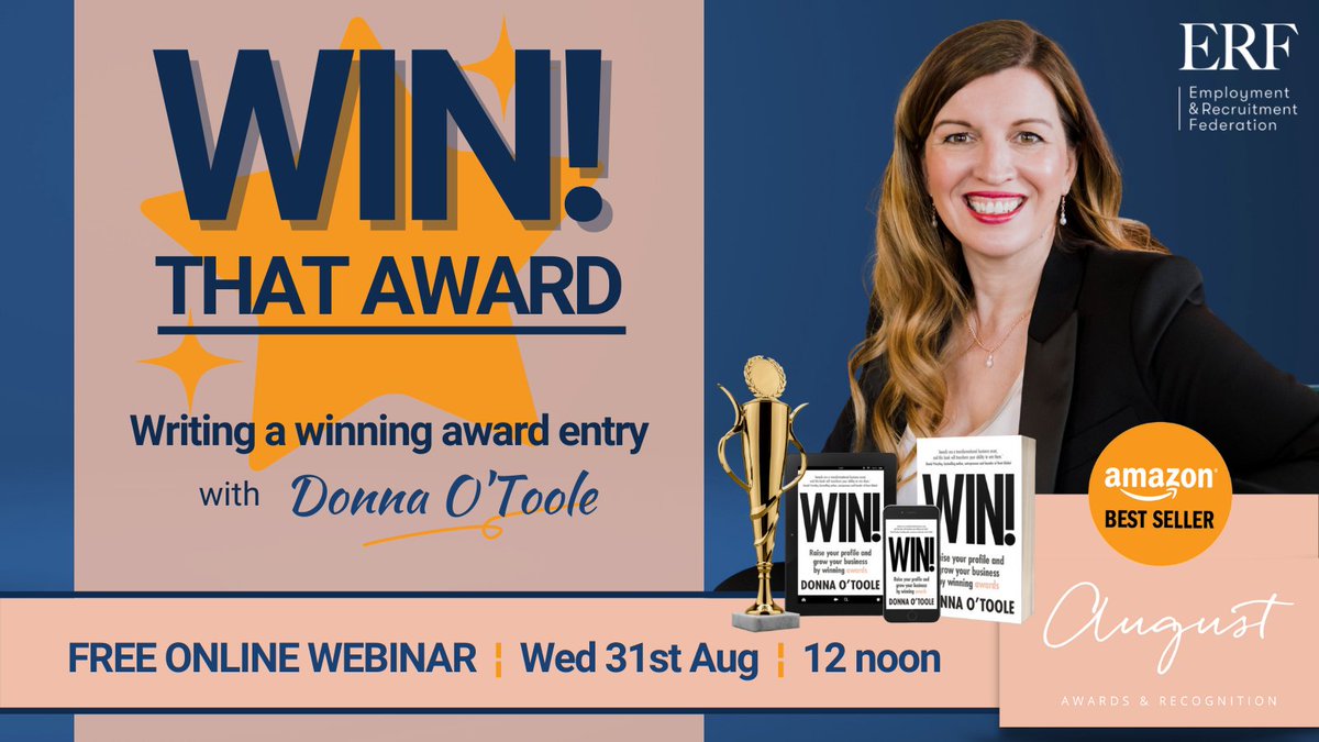 ERF Ireland (@erfireland) on Twitter photo Join <a href="/donna_awards/">Donna O'Toole</a> (founder, <a href="/august_awards/">August Recognition</a>) and <a href="/ERFIreland/">ERF Ireland</a> on 31.08 for a free webinar to discover the secret behind writing an Award Winning Entry!
Full details and to register at lnkd.in/eBnQCtFc
#awards2022 #erfawards #recruitment #recruiters Join <a href="/donna_awards/">Donna O'Toole</a> (founder, <a href="/august_awards/">August Recognition</a>) and <a href="/ERFIreland/">ERF Ireland</a> on 31.08 for a free webinar to discover the secret behind writing an Award Winning Entry!
Full details and to register at lnkd.in/eBnQCtFc
#awards2022 #erfawards #recruitment #recruiters