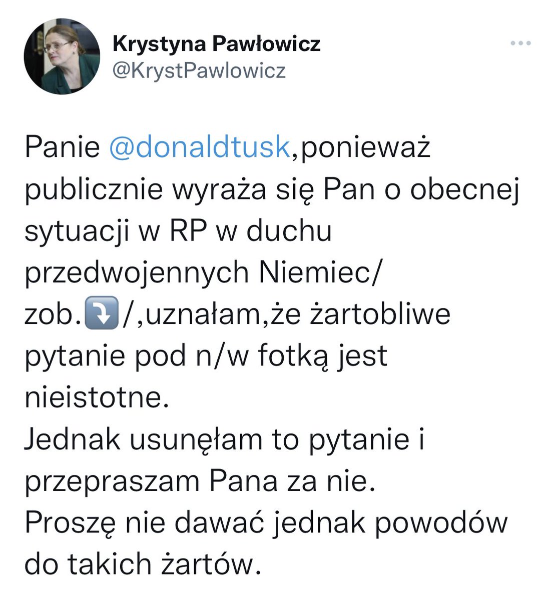 TygodnikNIE's tweet photo. Piekło zamarzło. Pawłowicz przeprasza Tuska. https://t.co/gwilCXWQHX