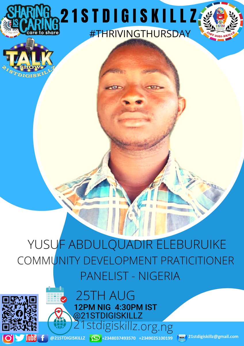 orchbby2011's tweet photo. Our featured panelists #SWOTTEAM are ready for #ThrivingThursday Roundtable talk show
Date: Thursday, 25th August 2022
Time: 12:00 pm Nigerian time, 12:00 pm TUN, 4:30 pm IST https://t.co/RGEZaJbujt