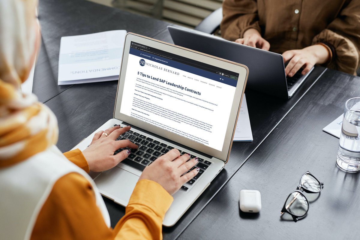 As a SAP contractor, it may be your goal to start working in leadership positions. So we've put together a blog sharing five tips to help you start securing more contracts in #SAP leadership. Click below to start reading now. 👇

nicholas-bernard.com/blog/5-tips-to…