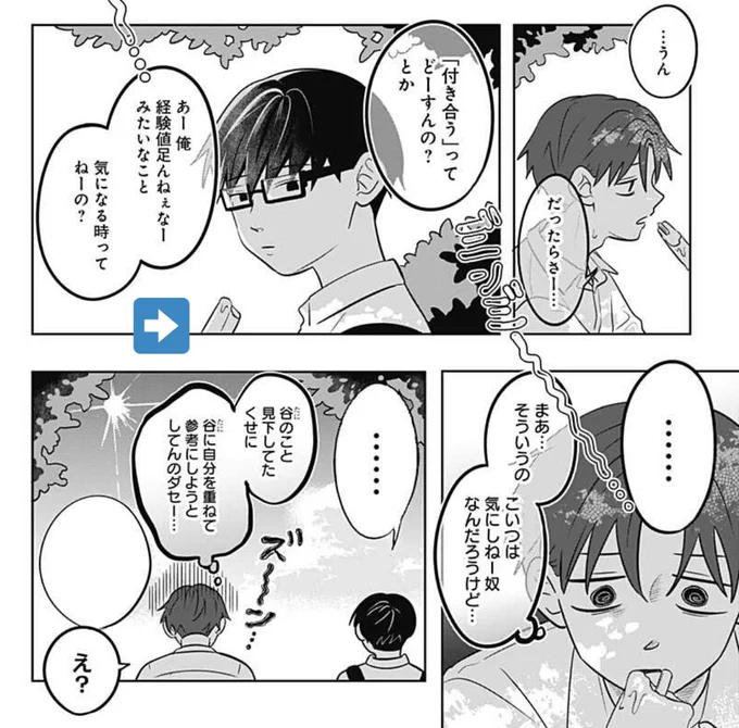 今週話、読んでくださった方 ありがとうございます

平が質問して 答えるまでの微妙な間、谷はちょっとアイス食ってます。 
