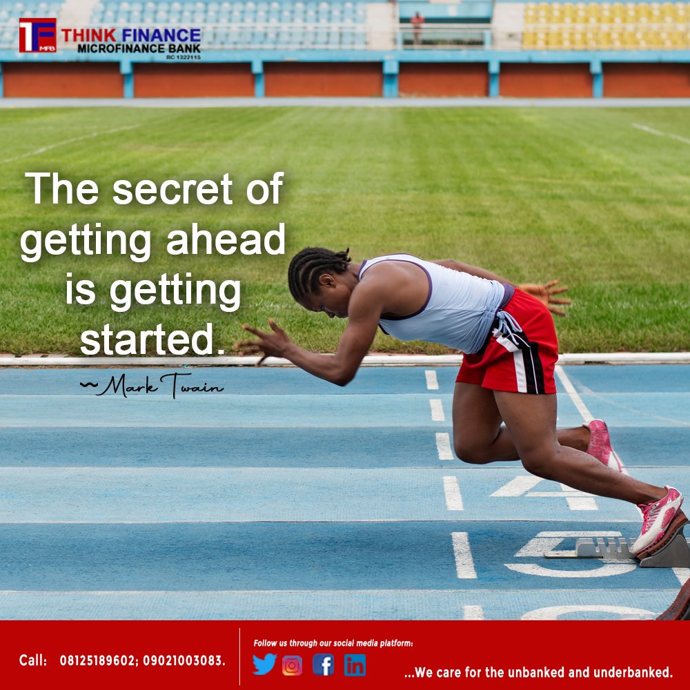 ThinkFinanceMFB's tweet photo. Start before you are readyπͺπ½.
#thinkfinance #finance #thinkpositive #achieveyourgoals #workhard #opportunities #worksmart #financialfreedom https://t.co/2dqEi9pth8