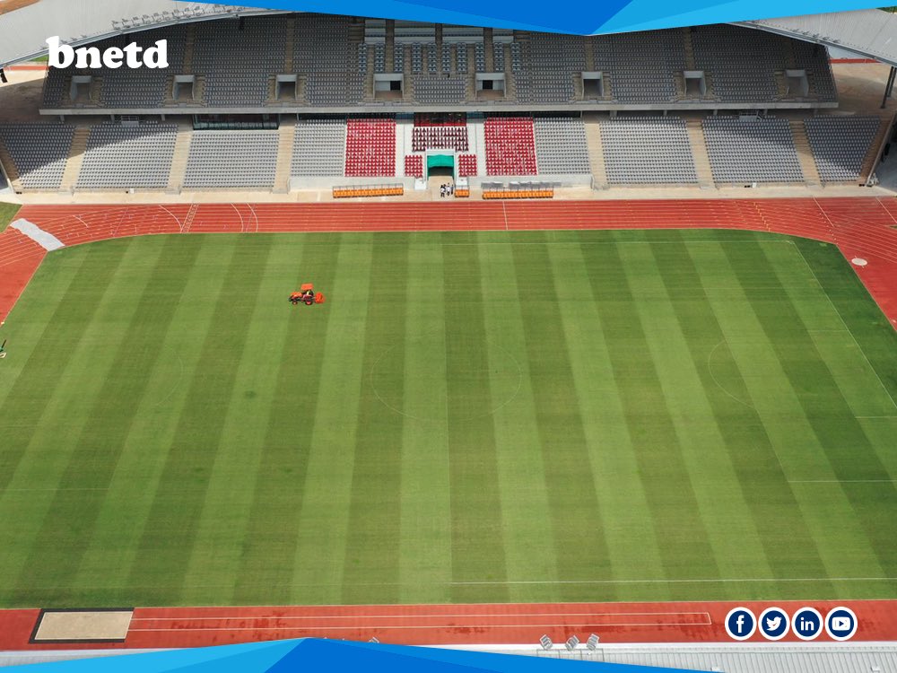 BNETD_CI's tweet photo. #CAN2023: AVANCEMENT DU STADE DE #YAMOUSSOUKRO - JUIN 2022

Ce projet consiste en la construction d'un stade de 20 000 places et la réhabilitation de 4 terrains d'entraînement. Les travaux du stade de compétition de Yamoussoukro sont achevés à 99 %. https://t.co/wvQOvePT1z https://t.co/2EYAJpjaul