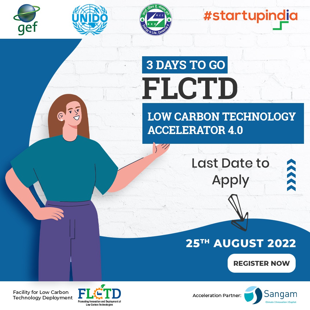 Have you applied to the #FLCTDAccelerator4?
Only 3 days to go, apply now: bit.ly/3ICr976!

#FLCTD4 #Lowcarbontech #cleantech #climatetech