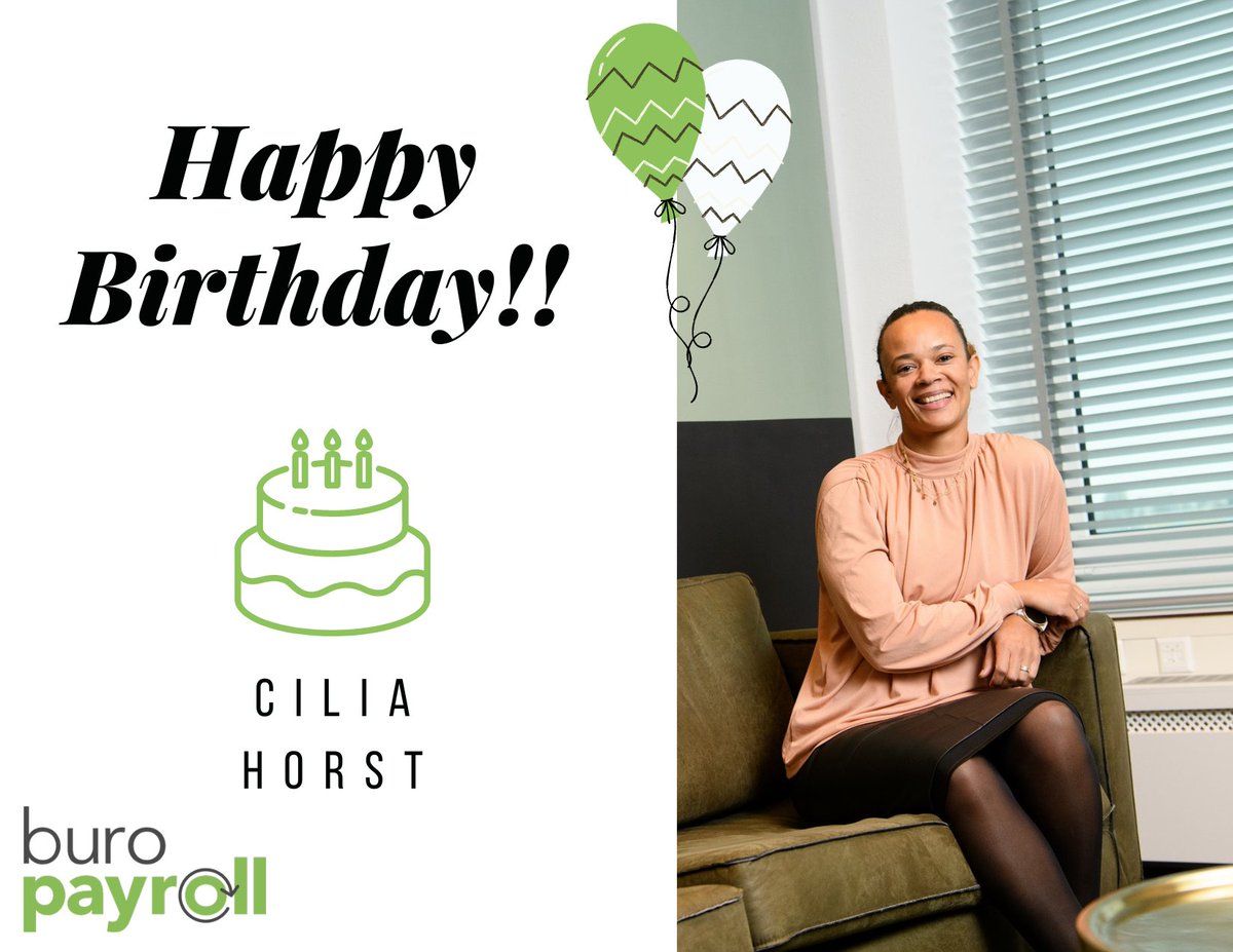 BuroPayroll's tweet photo. Er is er een jarig 🪅 HOERA, HOERA 🪅! Onze collega Cilia willen we graag heel veel plezier wensen op haar verjaardag. 🥳 https://t.co/6T8poRqAWN