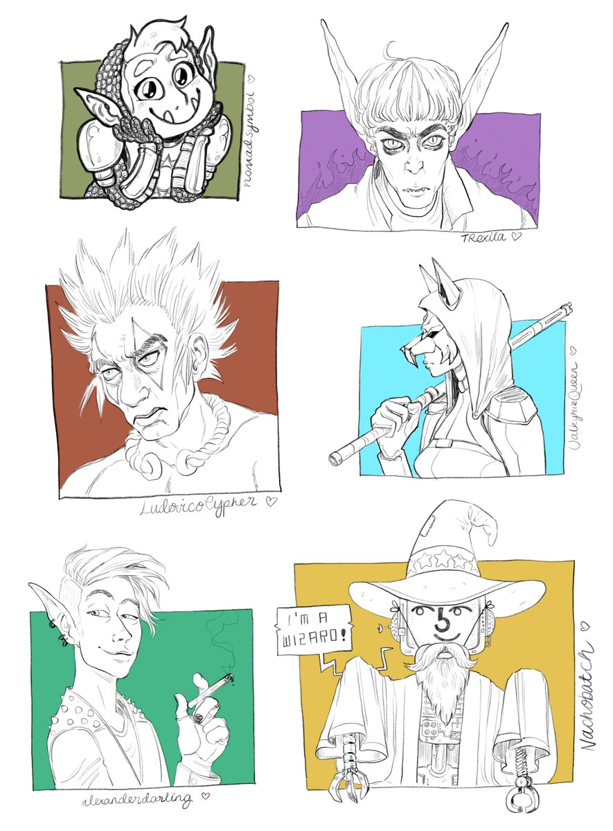 My friend Alex is raising money for their top surgery! Here are some sketches I did on stream for people who donated (plus one for Alex). Their gofundme can be found here: gofund.me/8bd8c5f3 If you're willing and able, please consider giving, but absolutely no pressure.