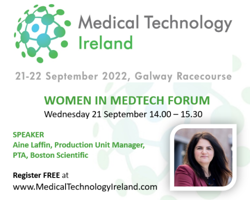 MedicalTechIre's tweet photo. Aine Laffin with @bostonsci is one of the oustanding presenters in our "Women in MedTech Forum." at next months #MedicaltechIRE Admission to the entire event, inc, the Exhibition, Conference, Forum and your car parking is completely FREE. Register today at https://t.co/kSqXFgTMdL https://t.co/BzVrNAE8gT
