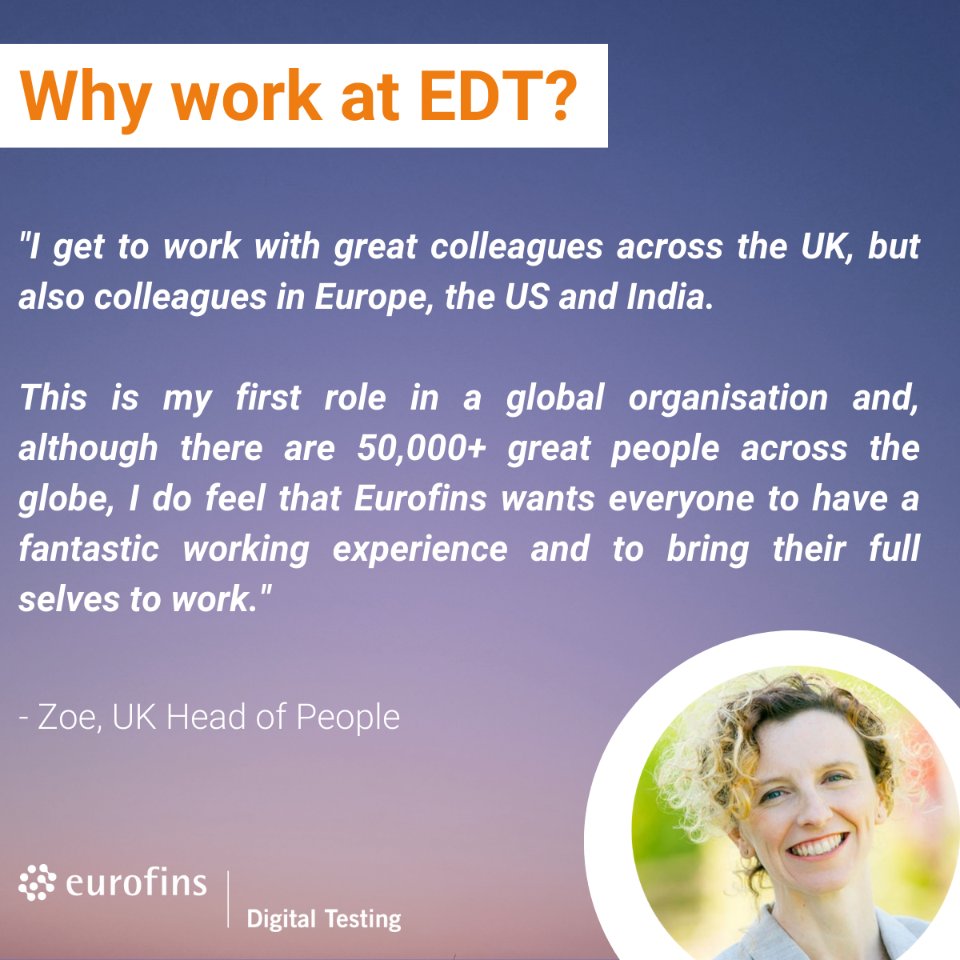 EdgeTestingSols's tweet image. Why work for Edge/Eurofins Digital Testing?

UK Head of People weighs in :)

Current roles and more information can be found here: eurofins-digitaltesting.com/job-openings/

#werehiring #digitaltestingjobs #recruitment