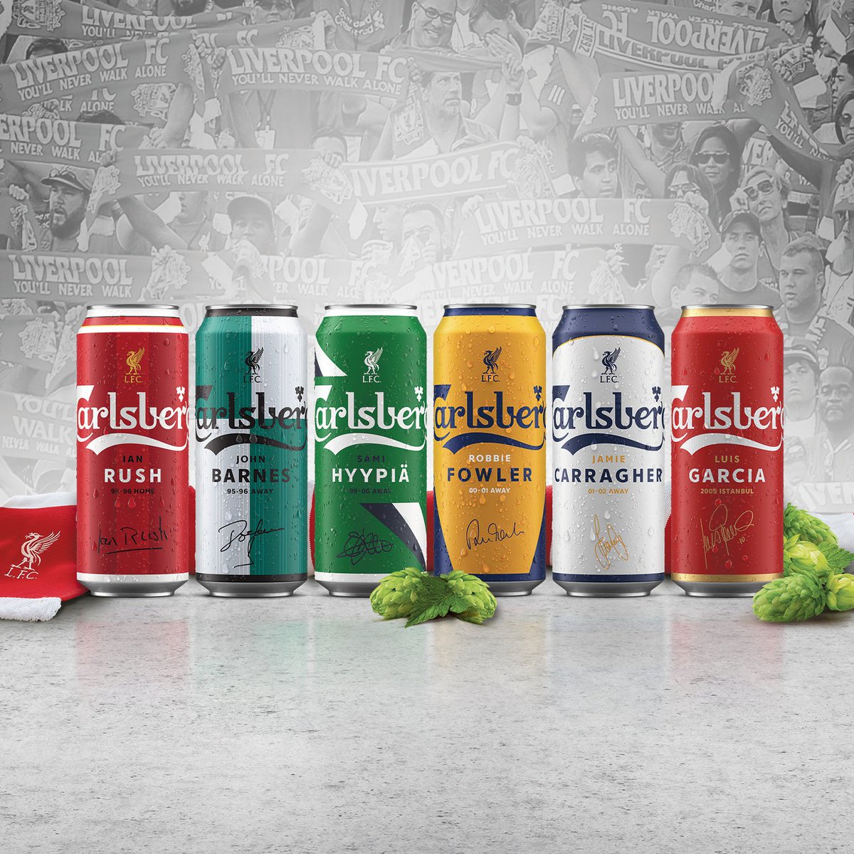 Partners for 30 years. Forever Fans 🍻 @liverpoolfc #Probably #Carlsberg #LFC #YNWA #ForeverFans Go to cb-g.co/bSd for more info on the LFC 30 years cans.