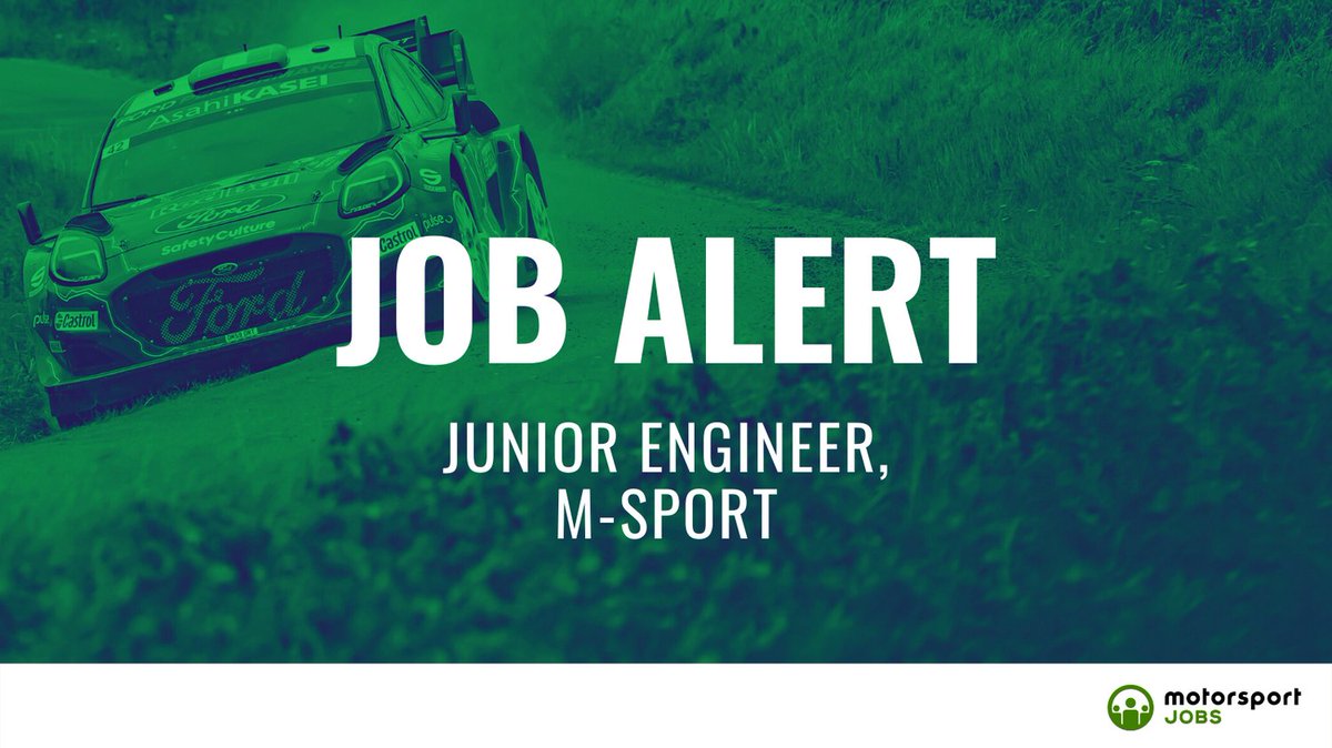 Motorsport_Jobs's tweet photo. Junior role with @SportLtd
 
Apply 🔗 https://t.co/LB7VjcZ7ef

#motorsportjobs #motorsport #jobs #jobalert #jobsinmotorsport #hiring #msporters #cumbriajobs #WRC #junior #juniorrole #engineer #Transmission #Hydraulic #Engine #QC #preparation #shakedowns #shakedown #Graduate https://t.co/fObDova6mi