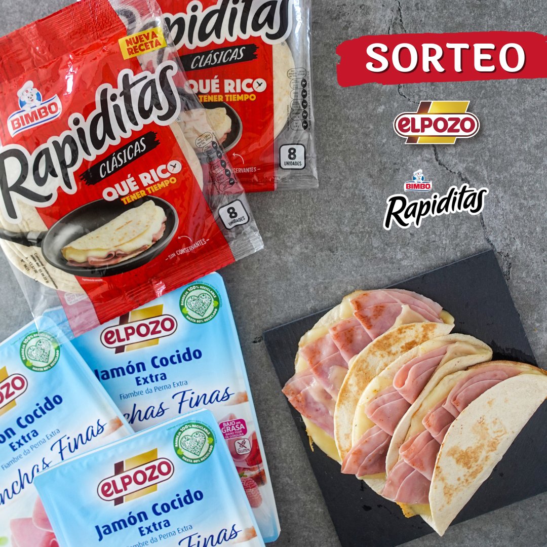🔥 ¡¡SORTEOOO ElPozo x Bimbo!! 🔥
Nos juntamos a nuestros amigos de <a href="/BimboEsp/">Bimbo España</a>  para traeros una combinación 🔝
¿Lo quieres? Solo tienes que:
 
✅ Seguirnos <a href="/ElPozoAlimenta/">ElPozo Alimentación</a> y <a href="/BimboEsp/">Bimbo España</a> 
🔁 Hacer RT.
¡Mucha suerte a tod@s! 🍀
 
📄 BBLL: bit.ly/3QkDks8