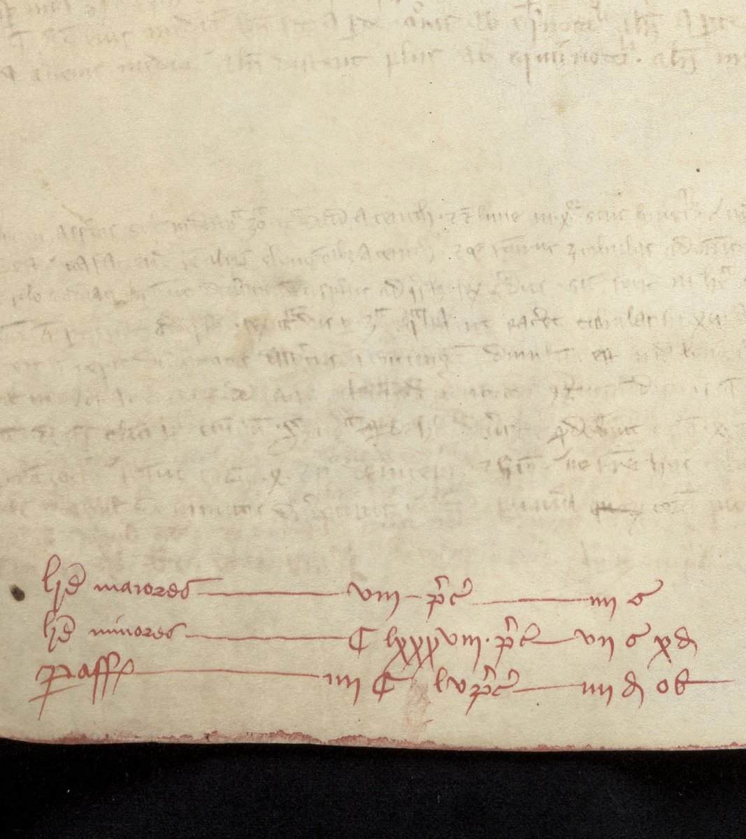 Ever wondered how much illumination cost?

This note in MS 281 reveals all:

8 large initials for 4 shillings, 188 small initials for 7 shillings 10 pence, and 450 paraphs for 4 pence!

A bargain in today’s money . . .

(<a href="/NewCollegeOx/">New College, Oxford</a>, MS 281, ff. 170v, 244v)

#ManuscriptMonday