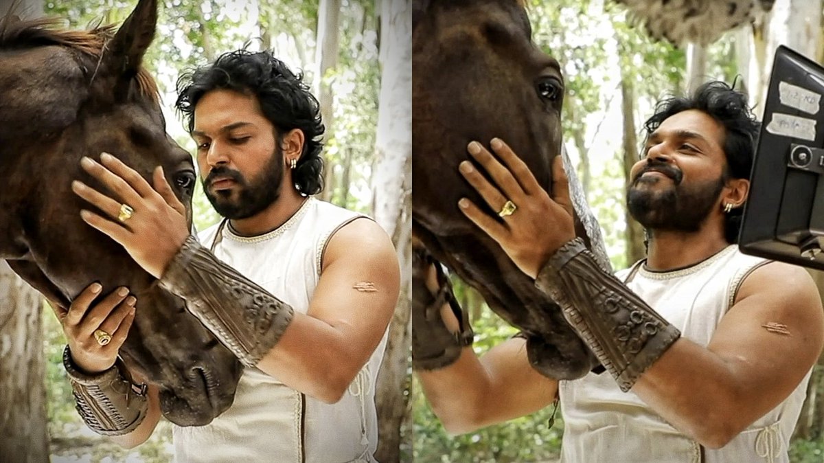 AJITHKU19409654's tweet photo. • #Vanthiyathevan @Karthi_Offl Anna's Horse Ride That lovable Bonding This Scenes... 👌❤️😘
#Semban 🐎🥳✨
#PonniyinSelvan #PS1 #Karthi @chiyaan #AishwaryaRai @actor_jayamravi @trishtrashers @iamVikramPrabhu @hasinimani @dop_ravivarman @arrahman #ManiRatnam #Sardar @prabhu_sr https://t.co/A7UjJFpg0B