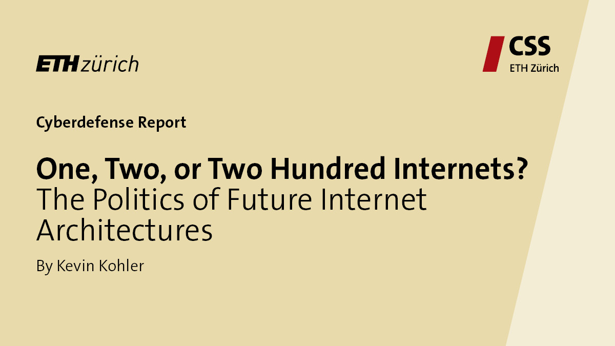 CSS_ETHZurich's tweet photo. The discussion about the political future of the #Internet is getting an increased amount of traction. This CSS Cyberdefense Report by @KevinKohlerFM offers an overview of the discourse on Internet fragmentation & bifurcation: https://t.co/MZVw4FDywX #CyberCSS #cyber https://t.co/ojibhFMZC7