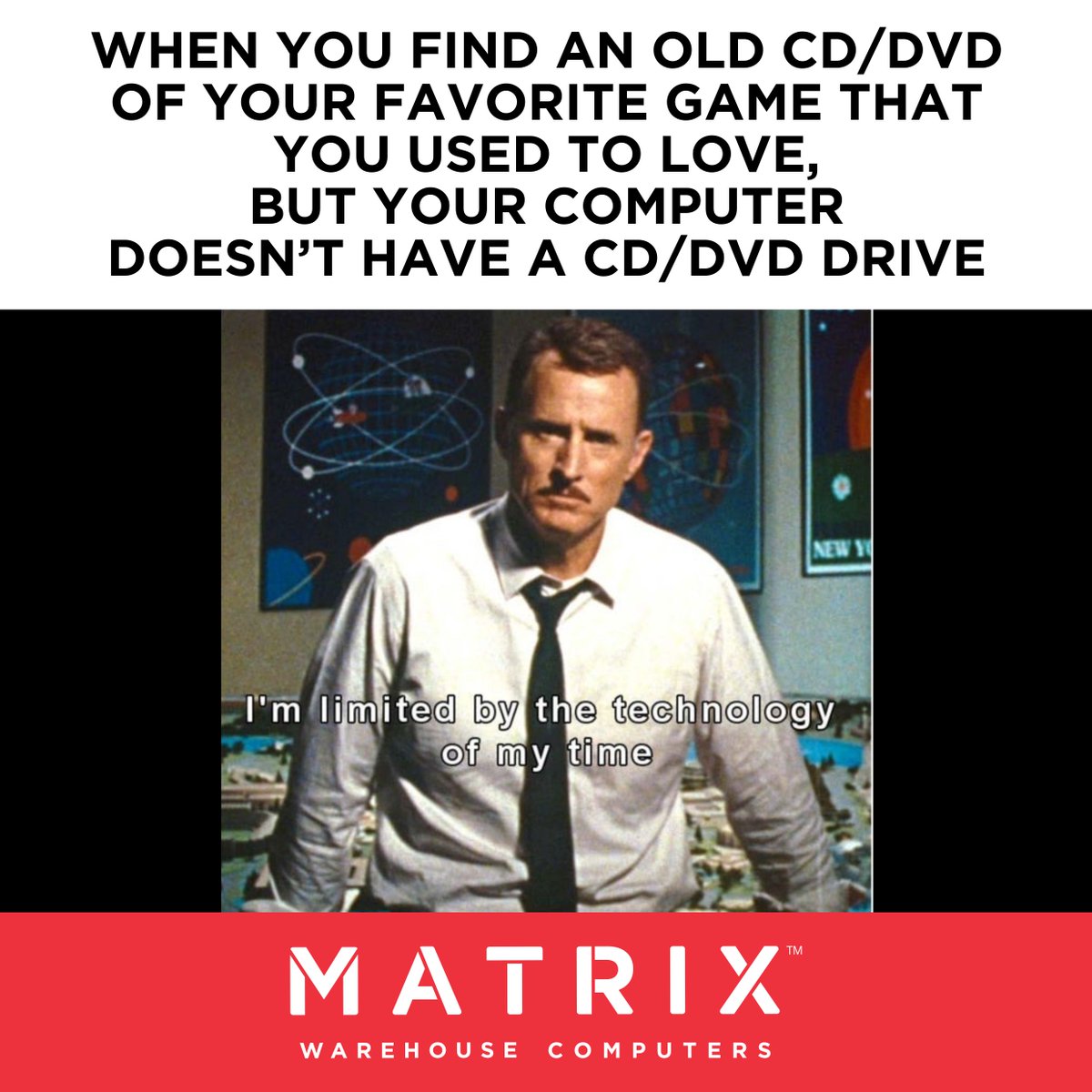 MatrixWarehouse's tweet image. Technology will always Fail us if we don't keep up.😎

#MatrixWarehouse always keeps the latest #Tech.
SHOP🛒 NOW! bit.ly/DiscDrives
👉Send us a DM for the Full Link.

#DiskDrive #Gamer #Work #Home #Office #Business #Student #Innovation #Computers #Technology #OnlineShop