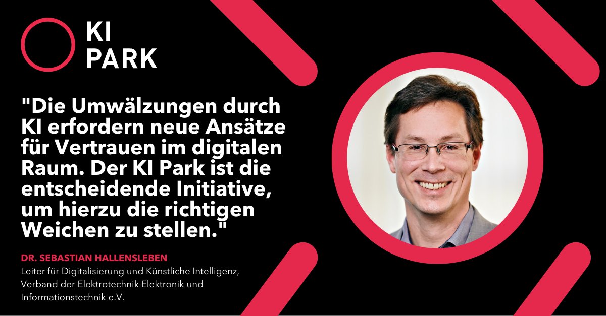 Ab sofort stellen wir euch die Mitglieder unseres Beirates vor. Los geht es mit Dr. Sebastian Hallensleben, der seine Expertise in den Bereichen KI-Ethik und Explainable AI einbringt. Sebastian ist Leiter für Digitalisierung und KI beim <a href="/VDE_Group/">VDE</a>. #Ethik #KIPark #DigitalTrust
