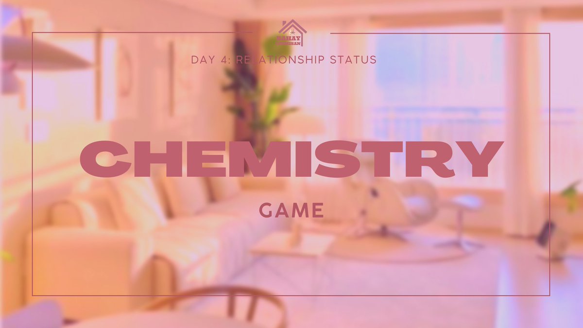 BAHAYCHlSMlSAN's tweet photo. ㅤ
 ͏ ͏ ͏           ⠀
                  MINI ACTIVITY
              "Chemistry Game"
                      8:00 PM
               
 ͏ ͏ ͏ https://t.co/9nID5sb3jV