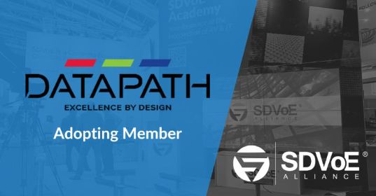 datapathltd's tweet photo. We're pleased to announce that Datapath are now members of the @SDVoE Alliance. More details about the alignment and the benefits it brings here: https://t.co/Y6xbGJWBFo #AVoIP #SDVoE #AVStandards #VideoProcessing #AVTweeps https://t.co/Uz9p2mJTaE