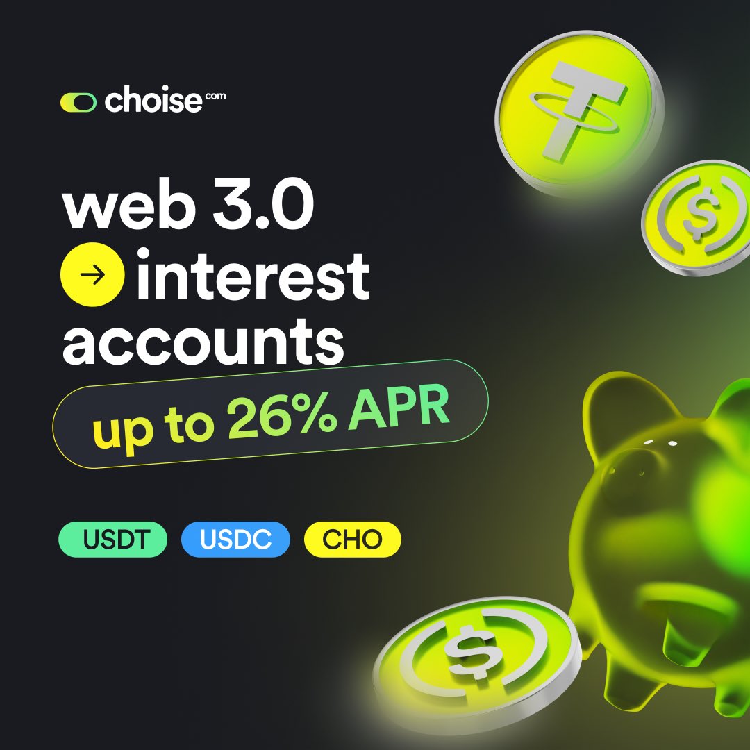 ChoiseAi's tweet image. After all hard work, we’re thrilled to announce — we’ve launched #web3 interest accounts with some of the best rates on the whole #crypto market. Literally. And all at once in one place.

Now earning more is real — find out what rates are available now 👇🏻

defi.choise.com/earn/?utm_sour…