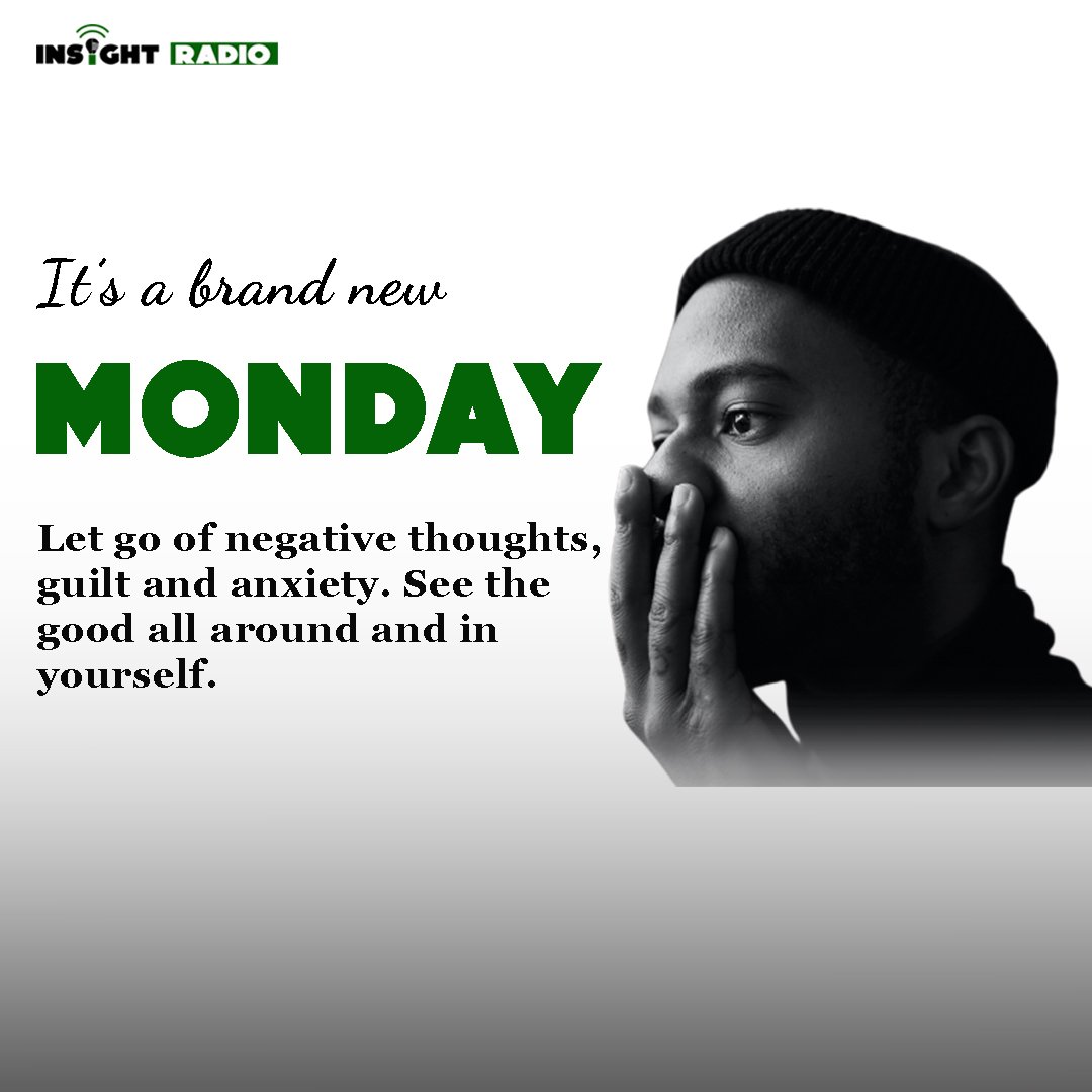 insightradio_'s tweet photo. Let go of negative thoughts and see the good all around and in yourself
#insightradio https://t.co/tqgHWugdVK