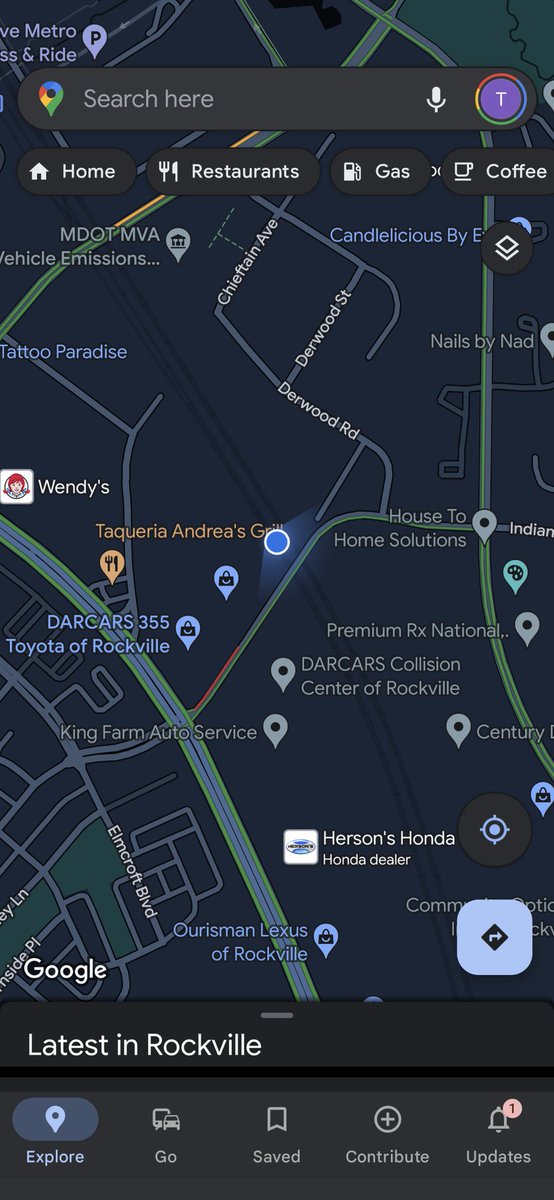 ImJustADentist's tweet photo. @wmata You're welcome. Unfortunately, it's still happening. See the screenshot of Google maps taken this morning at 0619 &amp; note the location of the train. https://t.co/Y5MM1aGbmn
