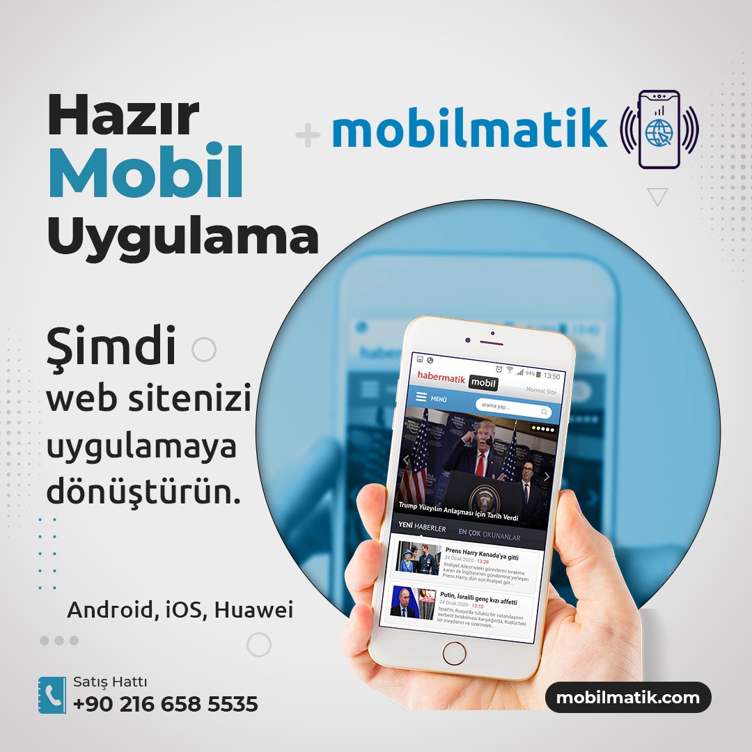 mobilmatik's tweet photo. Şimdi Web Sitenizi #Mobil Uygulamaya Dönüştürün! https://t.co/YrHRwZrcyH