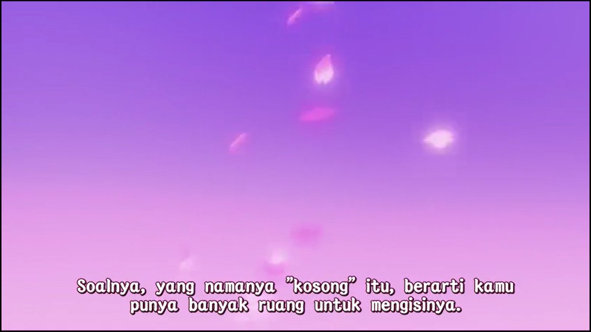 JasonDavidP_'s tweet photo. "See, 'empty' just means you have plenty of room to take in all kinds of new things. Fun things, precious things, painful things, things you've never seen before" - Hana N. Fountainstand (Hanayamata 2014) https://t.co/tOlkHZIxjl