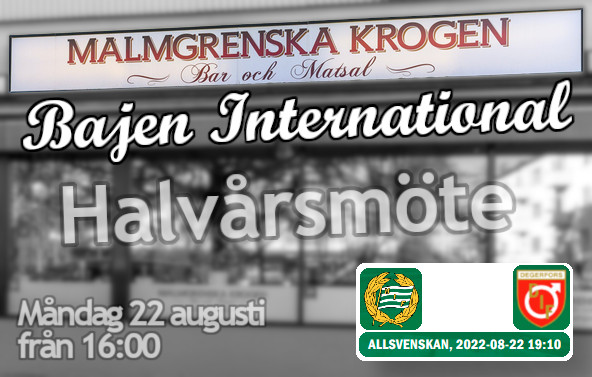 Gameday, vi laddar upp med ett halvårsmöte innan.
#bajen