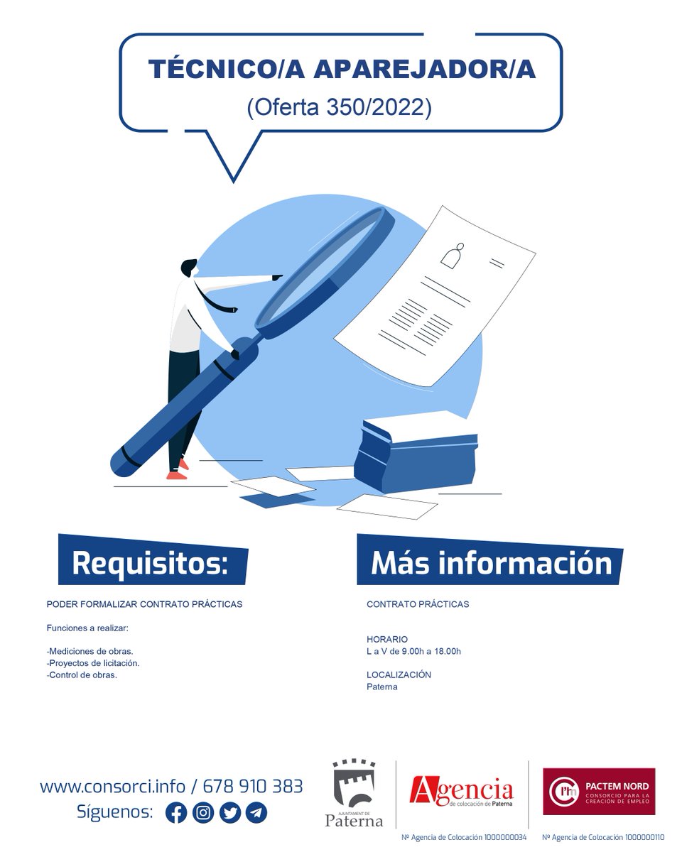acopat's tweet photo. #OFERTA #EMPLEO #AGENCIADECOLOCACIÓN #PACTEMNORD
➡️ TÉCNICO/A APAREJADOR/A ⬅️
Más información:
678 910 383
https://t.co/5wWjDYUBNw https://t.co/At4dSAGJmv