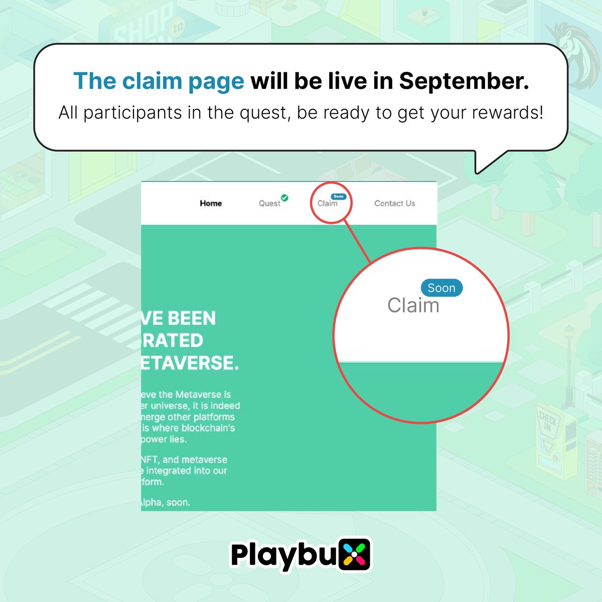 playbuxco's tweet photo. The prizes can be claimed on our official website.
https://t.co/8UXxy94TiS

#BinanceLabs #binance
#bnbchain #Playbux 
#Shoptoearn #Metaverse 
#NFTs #NFTsDROP https://t.co/oc2G8C0bmC