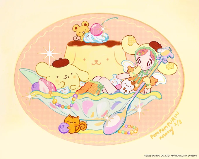 𝓝𝓮𝔀𝓼FANCY SANRIO CHARACTERS vol.7展示販売期間2022.8.24(wed) - 29(mon)伊勢丹新宿店 本館6階催事場#ポムポムプリン × ア〜ミ〜Limited art prints (1/3) 