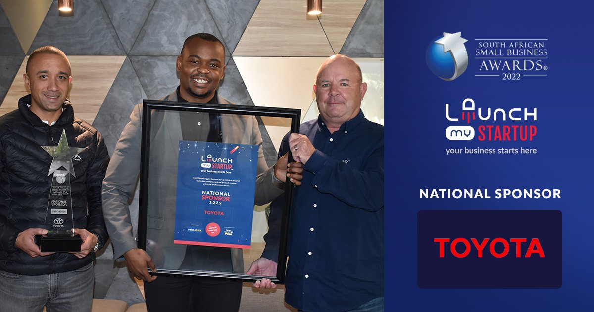 NSBCAfrica's tweet photo. Congratulations to @ToyotaSA for becoming a proud National Sponsor of two of the most powerful and meaningful initiatives in South Africa – Launch My Startup and the South African Small Business Awards. #SmallBizAwardsSA #LaunchMyStartUp https://t.co/dnKFk2WTCl
